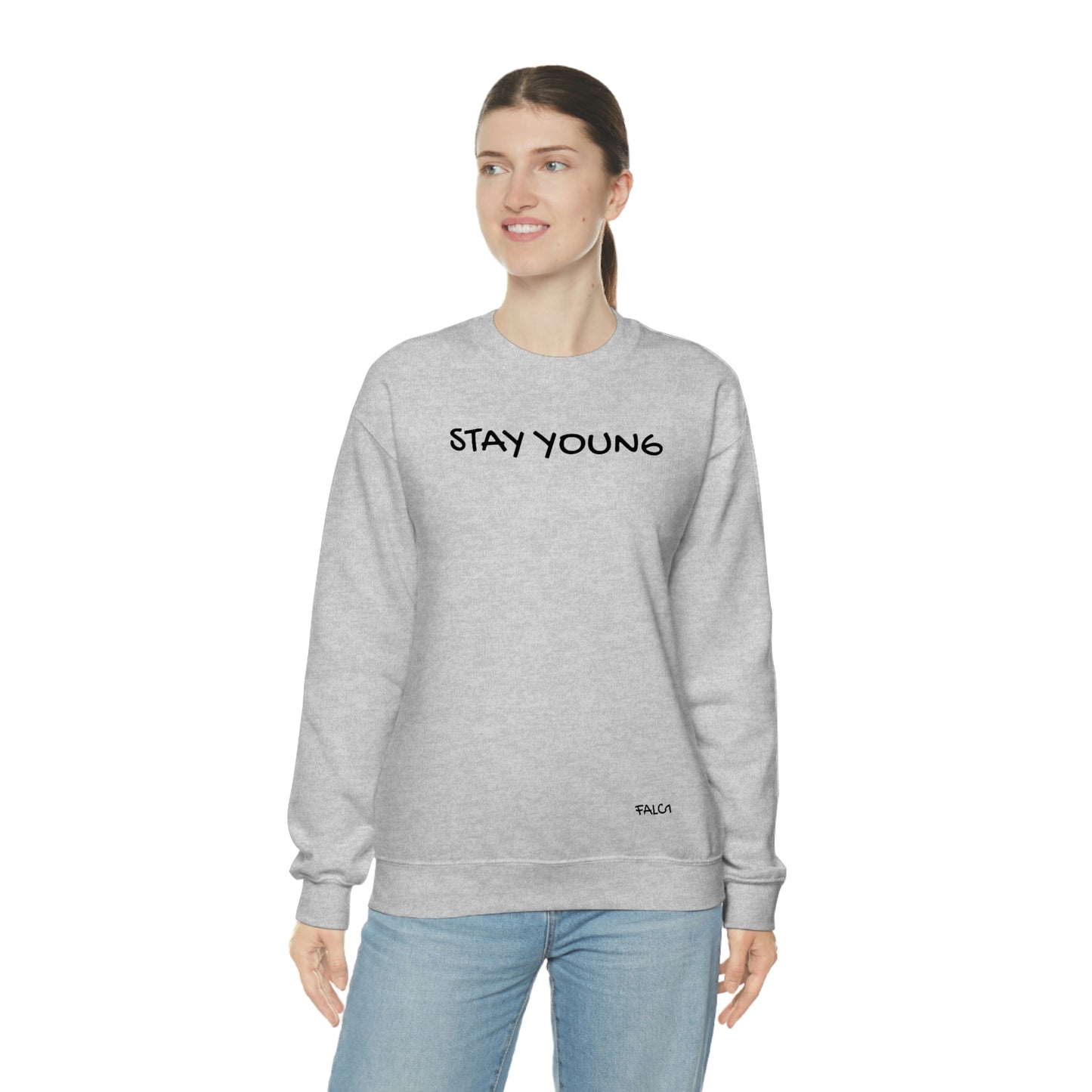Falc1"Stay Young" Crewneck