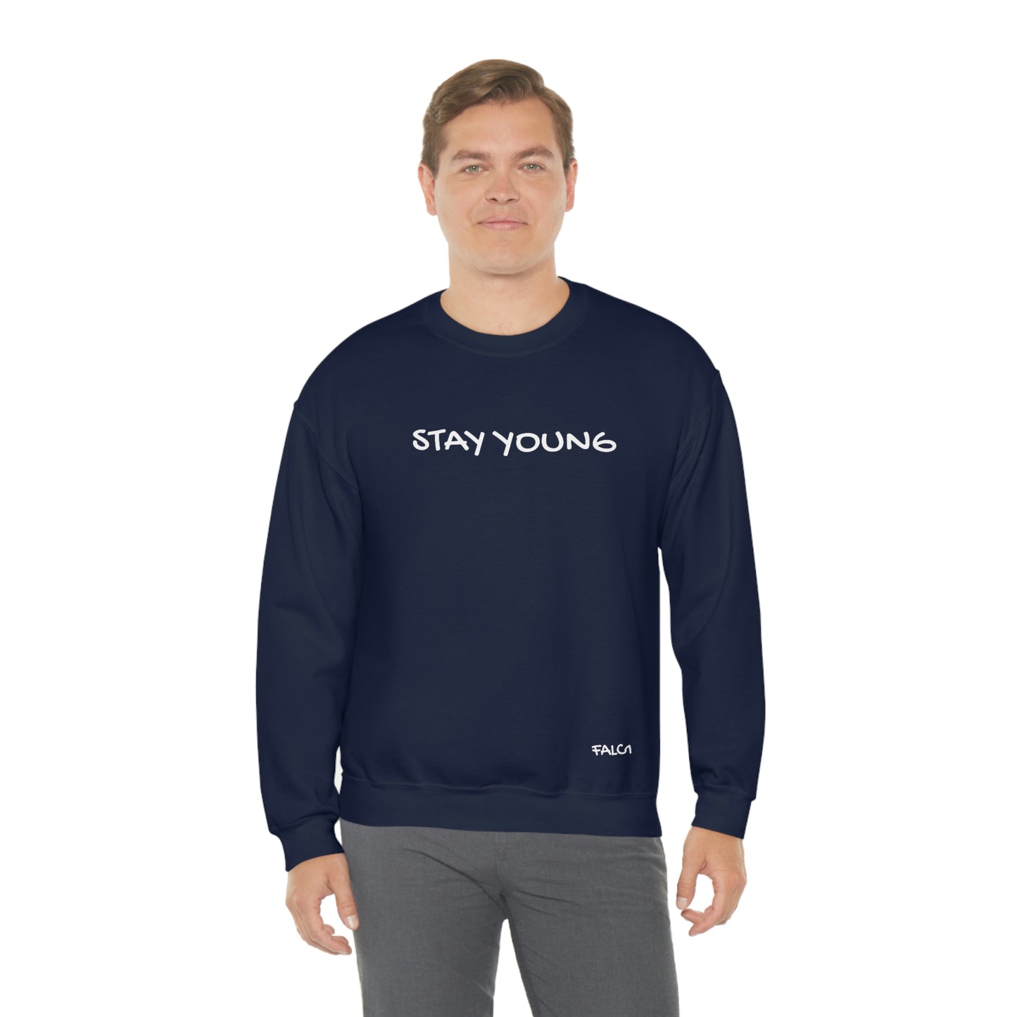 Falc1"Stay Young" Crewneck