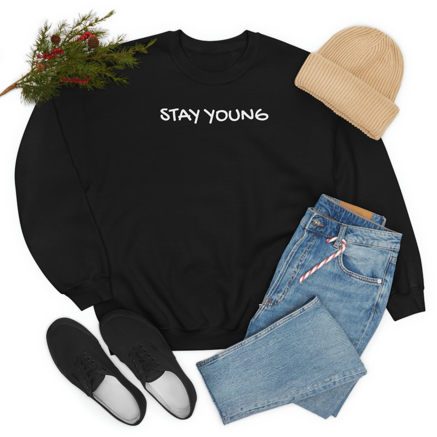 Falc1"Stay Young" Crewneck