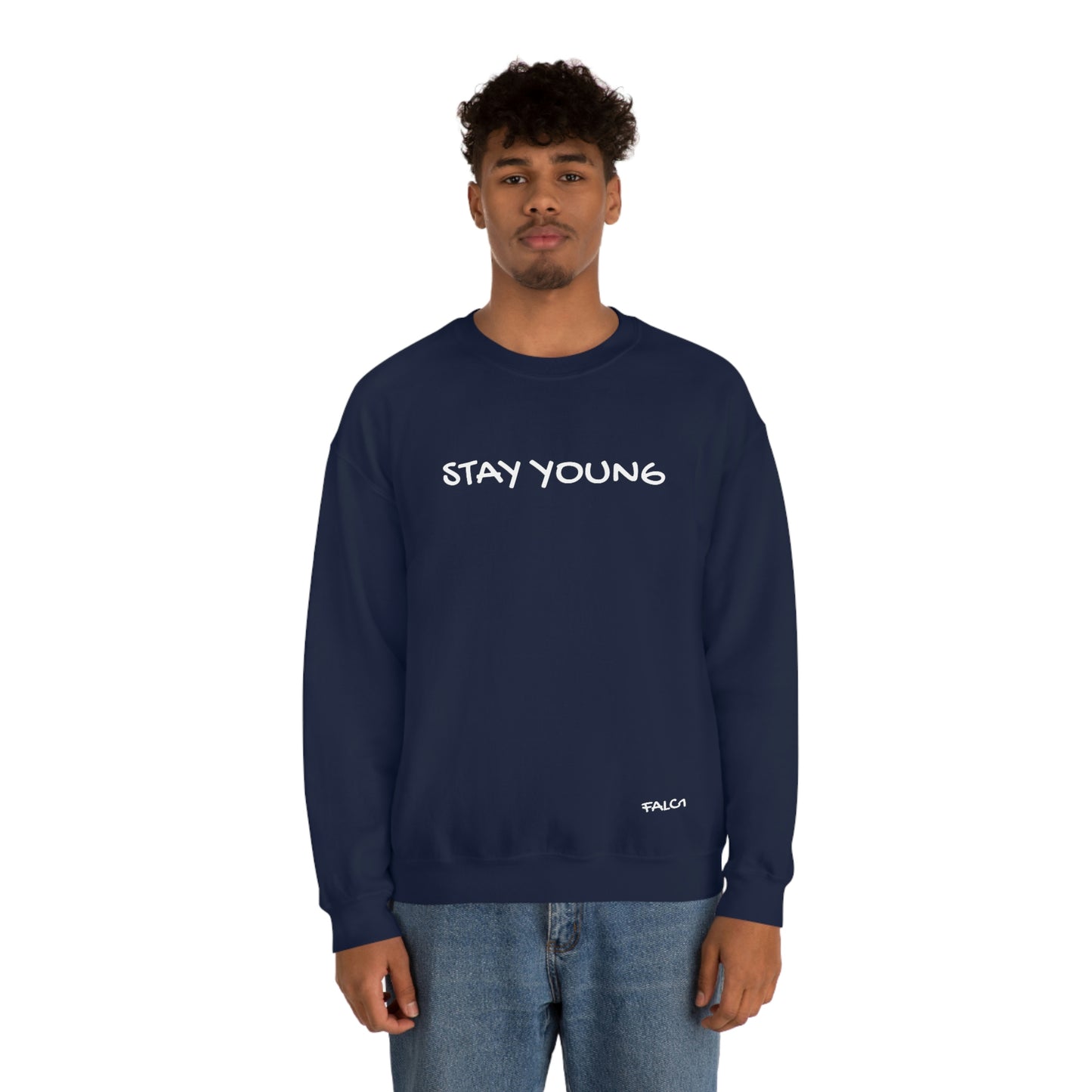 Falc1"Stay Young" Crewneck
